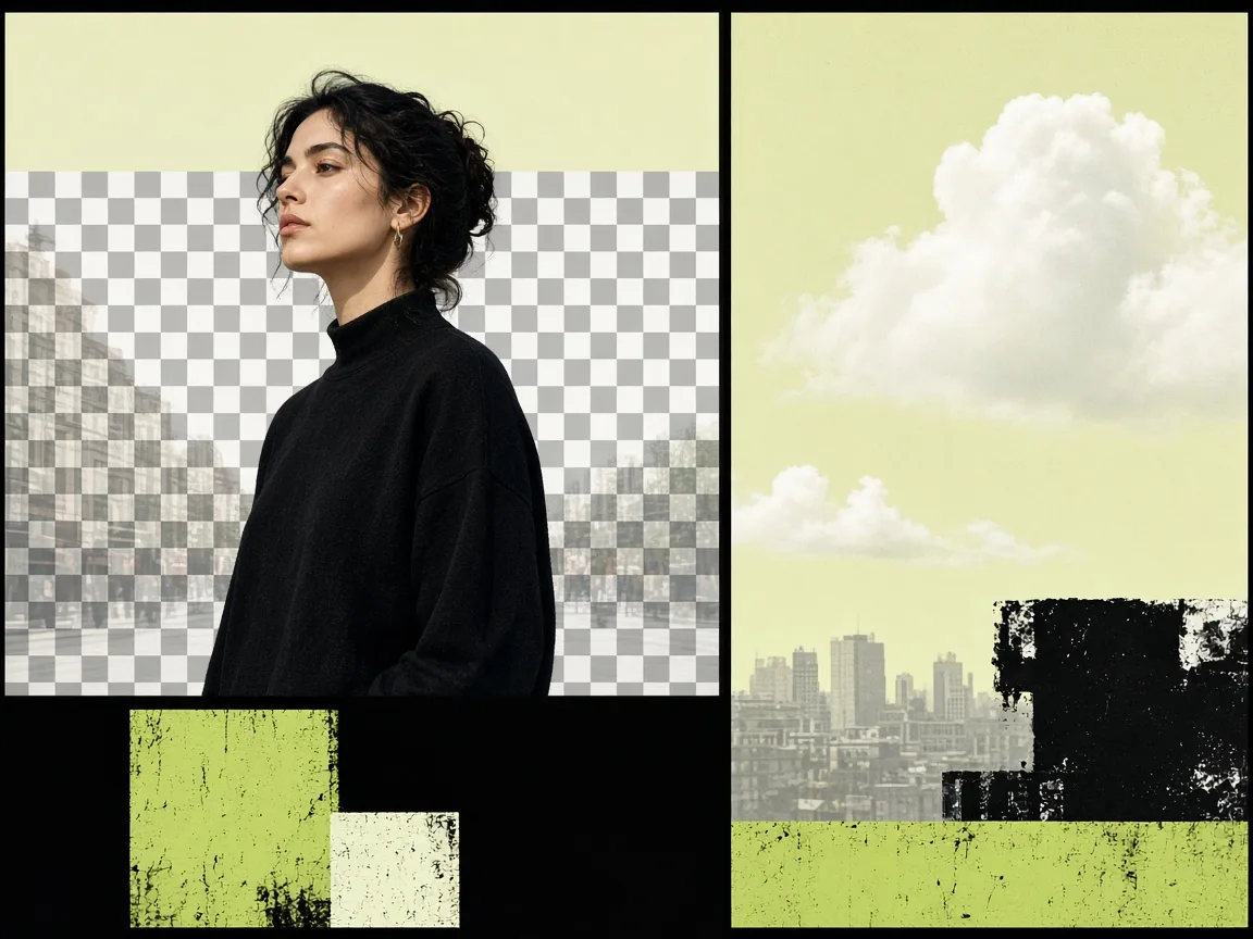 AI background remover cutout sample with transparent subject