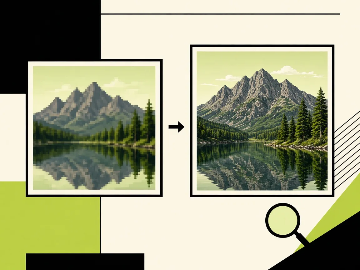 AI image upscaler sharper high-resolution sample