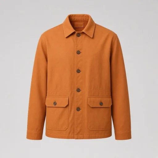 Orange chore coat