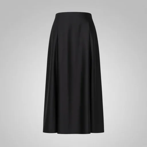 Black midi skirt