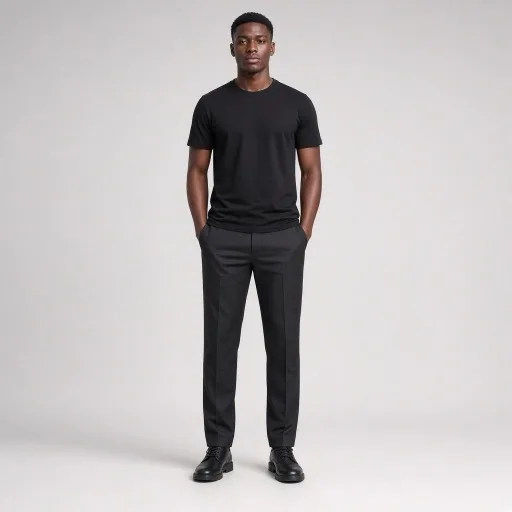 Black tee man