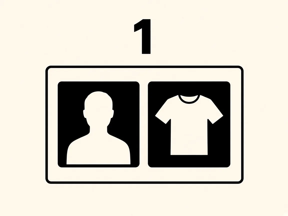 Step 1: upload photo and garment